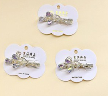 Zircon flower hair clip