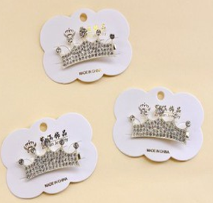 Full Rhinestone Crown Hair Clip