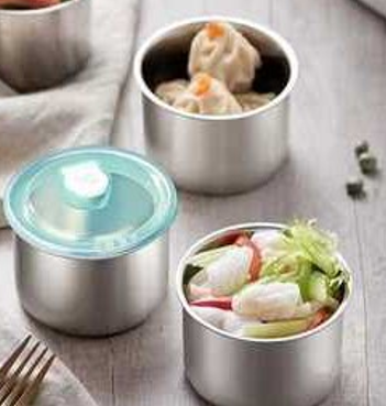 Small Round Stainless Steel Fresh‑keeping Bowl