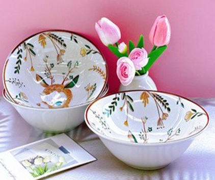Premium Wide‑Mouth Bowl with "A Deer With You" Print